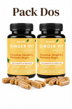 Cargar imagen en el visor de la galería, Pack Dos Ginger Vit - 60 cápsulas vegetales
